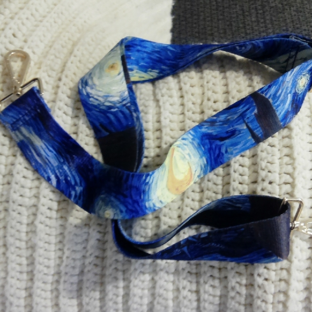Blue Starry Night Lanyard